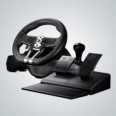 R2GHURRICANEWHEEL Lenkrad USB PlayStation 3, PlayStation 4 Schwarz inkl. Pedale