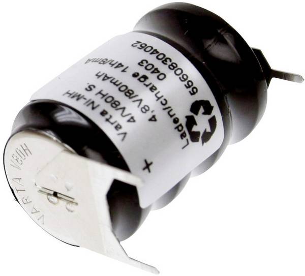 Varta V4/80H-SLF ++/- Knopfzellen-Akku 80H NiMH 80 mAh 4.8 V 1 St.