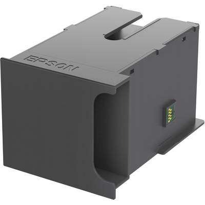 Schwarze Epson-Tintenpatrone mit rechteckiger Form und Markenlogo auf der Oberfläche.