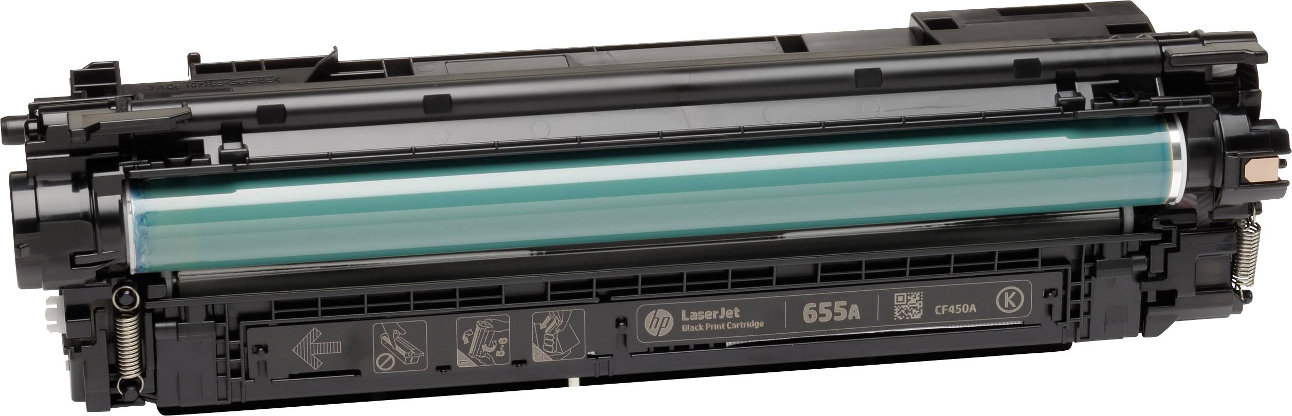 Bild eines schwarzen und grünen Toners für einen Laserdrucker.