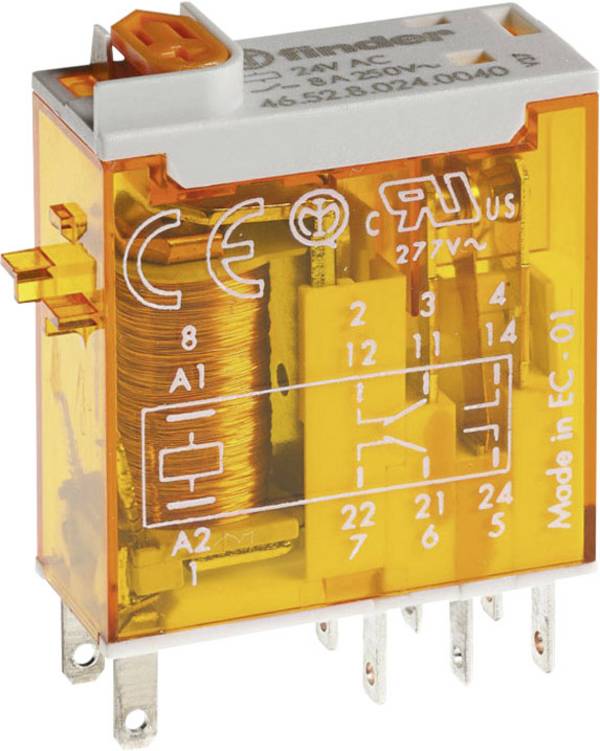 Finder 46.52.8.230.0040 Steckrelais 230 V/AC 8 A 2 Wechsler 1 St.