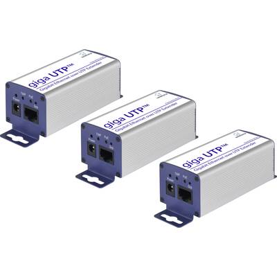 Renkforce RF-3684872 Netzwerkverlängerung 2-Draht Reichweite (max.): 500 m 3 St. 1200 MBit/s mit PoE-Funktion