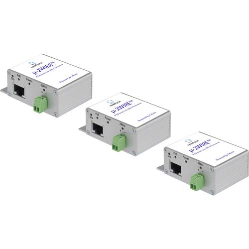 Renkforce RF-3684876 Netzwerkverlängerung 2-Draht Reichweite (max.): 300 m 3 St. 200 MBit/s mit PoE-Funktion