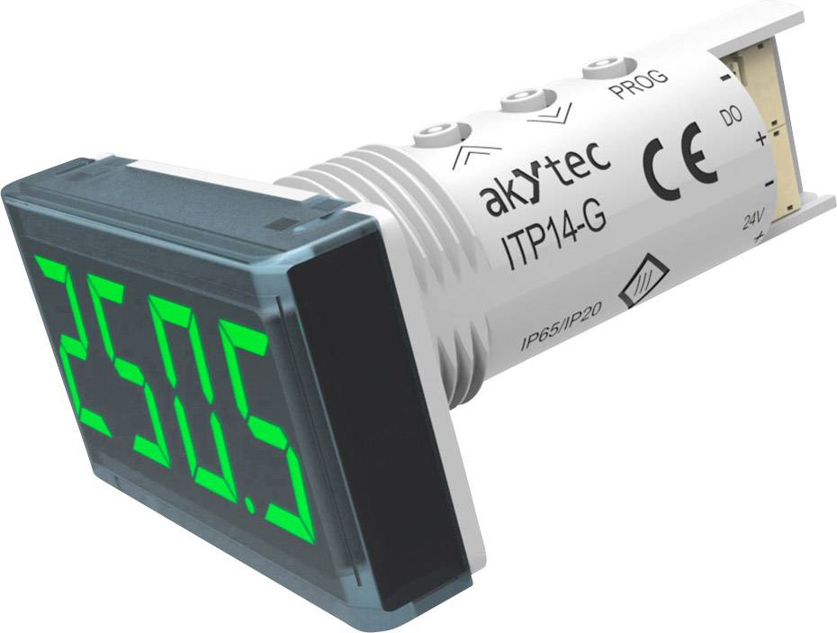 AKYTEC Digitales Einbaumessgerät akYtec ITP14-G Universale Prozessanzeige ITP14 (grün)