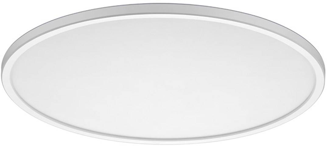 Runde weiße LED-Deckenleuchte mit schlichtem, modernem Design, geeignet zur Beleuchtung von Innenräumen.