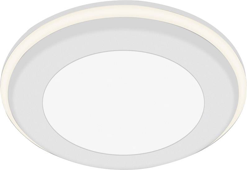 Runde LED-Deckenleuchte mit schlichtem weißem Design und leuchtendem Rand. Ideal für moderne Innenräume.