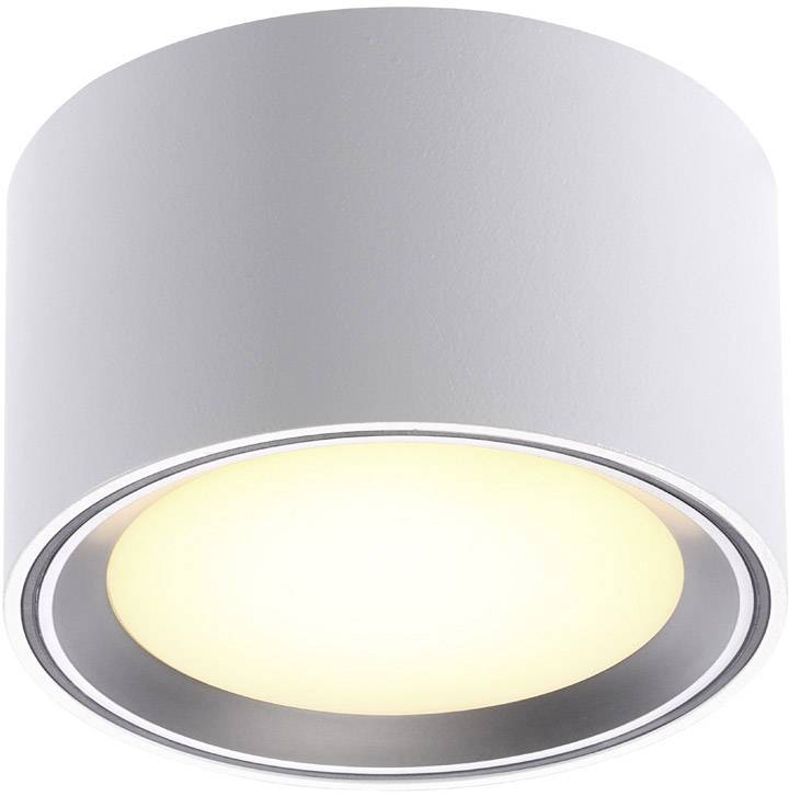 NORDLUX LED-Aufbauleuchte 8.5 W Warm-Weiß Nordlux 47540132 Fallon Weiß, Edelstahl (gebürstet)