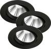 Nordlux 47580103 Freemont LED-Einbauleuchte 3er Set LED LED fest eingebaut 16.5 W Schwarz