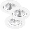 Nordlux 47580101 Freemont LED-Einbauleuchte 3er Set LED LED fest eingebaut 16.5 W Weiß