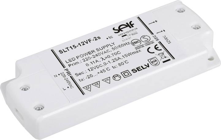 LED-Transformator, 230 V auf 12 V, Gesamtlast bis 15 Watt, 103 x 35 x 16 mm  - Ihr Elektronik-Versand in der Schweiz