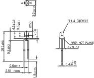 Technische Zeichnung eines Bauteils mit detaillierten Maßen, Durchmesserangaben und Toleranzen. Zeigt Vorder- und Seitenansicht.