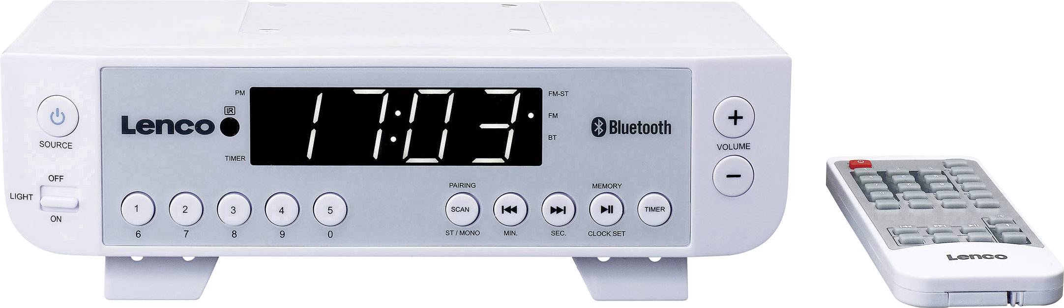 LENCO KCR-100 UKW Küchenradio Bluetooth Weiß