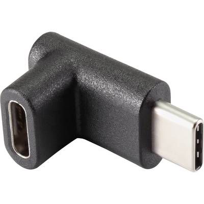 Renkforce USB 3.2 Gen 2 (USB 3.1 Gen 2) Adapter [1x USB-C® Stecker - 1x USB-C® Buchse] Renkforce 90° nach oben gewinkelt