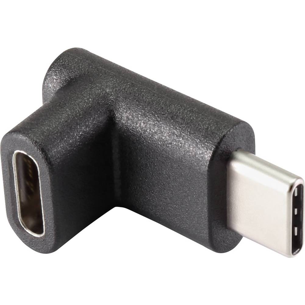 Renkforce USB 3.2 Gen 2 (USB 3.1 Gen 2) Adapter [1x USB-C stekker 1x USB-C bus] 90° haaks naar boven