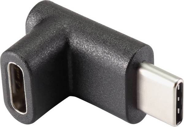 Renkforce USB 3.2 Gen 2 (USB 3.1 Gen 2) Adapter [1x USB-C® Stecker - 1x USB-C® Buchse]   90° nach oben gewinkelt