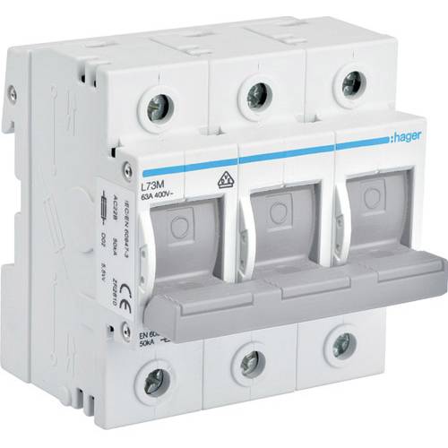 Hager L73M Lasttrennschalter Sicherungsgröße = D02 3polig 63 A 1 St.