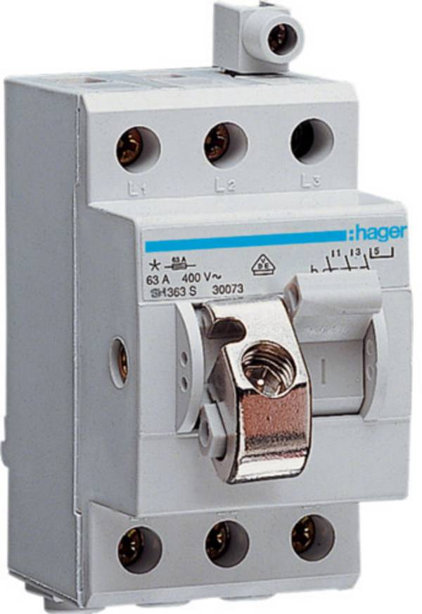 Schaltermodul Grau 63 A 400 V Hager SH363S