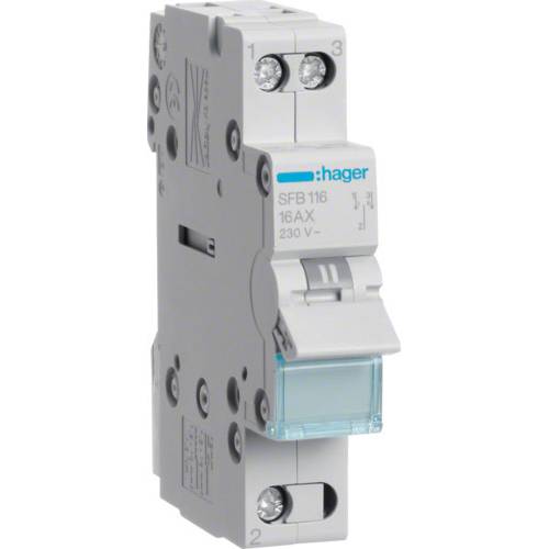 Gruppenschalter Grau 16 A 230 V Hager SFB116