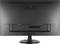 Rückansicht eines schwarzen ASUS-Monitors mit einfachem Standfuß.