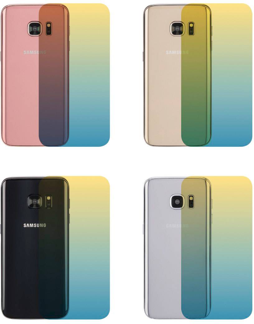 Hama Gradient Mirror Telefoonhoes - Back Cover - Geschikt voor Samsung Galaxy S8 - Blauw-3