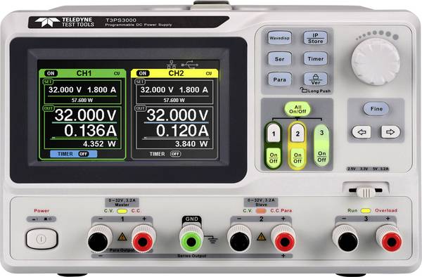 Teledyne LeCroy T3PS3000 Labornetzgerät, einstellbar  0 - 32 V 0 - 3.2 A  USB-Device, LAN  Anzahl Ausgänge 3 x