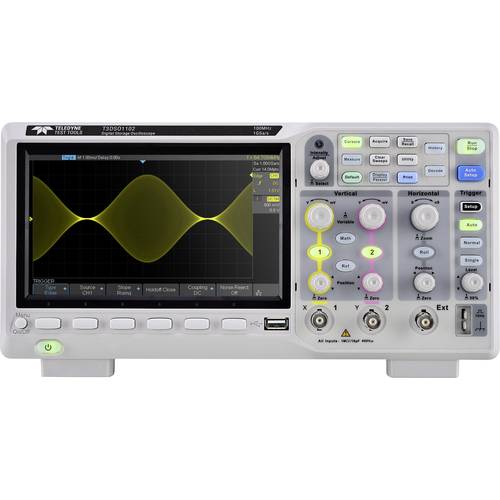 Teledyne LeCroy T3DSO1102 Digital-Oszilloskop kalibriert (DAkkS-akkreditiertes Labor) 100 MHz 1 GSa/s 14 Mpts 8 Bit Digi...