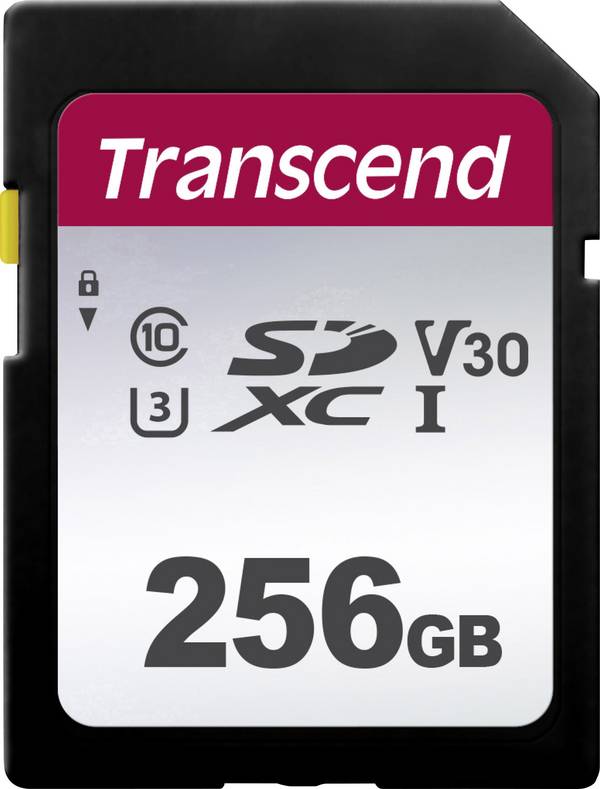 Transcend Premium 300S SDXC-Karte 256 GB Class 10, UHS-I, UHS-Class 3, v30 Video Speed Class