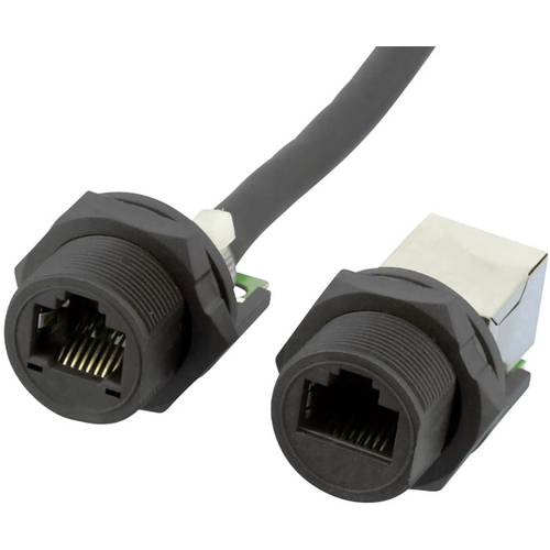 Thumbnail - W & P Products RJ-45 Buchsen mit Schraubverriegelung zur Gehäusemontage, Cat 5e, IP67 W654-1-7-1 RJ45 Kupplungsgehäuse S...