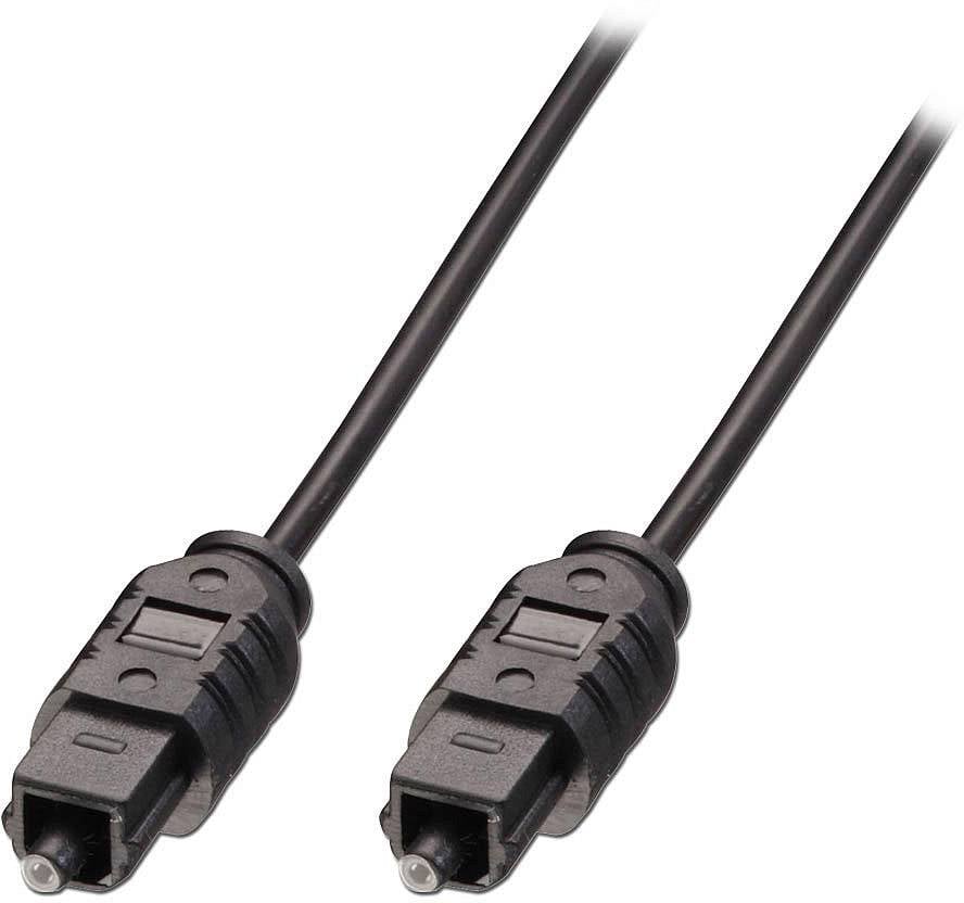 LINDY 35212 Toslink Audio Anschlusskabel [1x Toslink-Stecker (ODT) - 1x Toslink-Stecker (ODT)] 2.00 m Schwarz