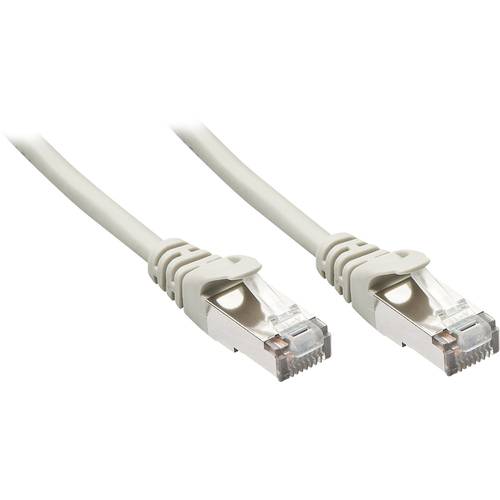 LINDY 48342 RJ45 Netzwerkkabel, Patchkabel CAT 5e F/UTP 1.00 m Grau mit Rastnasenschutz 1 St.
