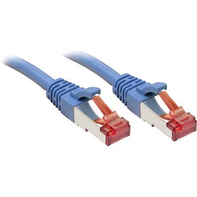 Zwei blaue Ethernet-Kabel mit roten Steckern liegen nebeneinander. Sie sind für Hochgeschwindigkeitsnetzwerkverbindungen geeignet.