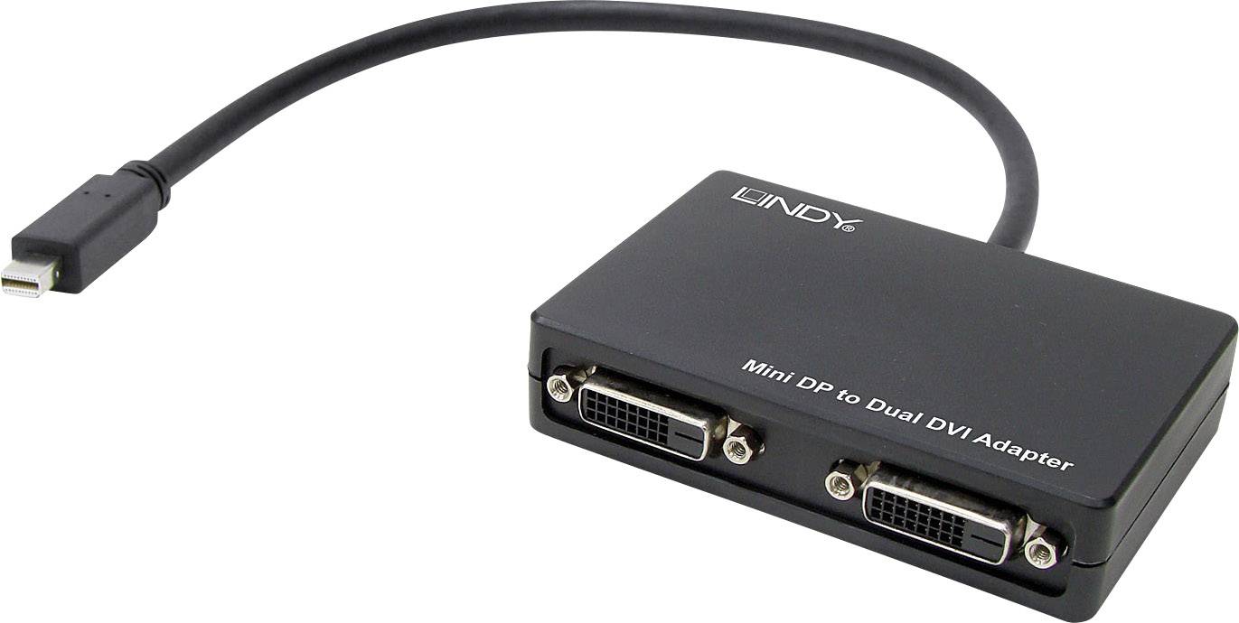 Lindy Mini-DisplayPort an 2 x DVI-D Adapter aktiv
