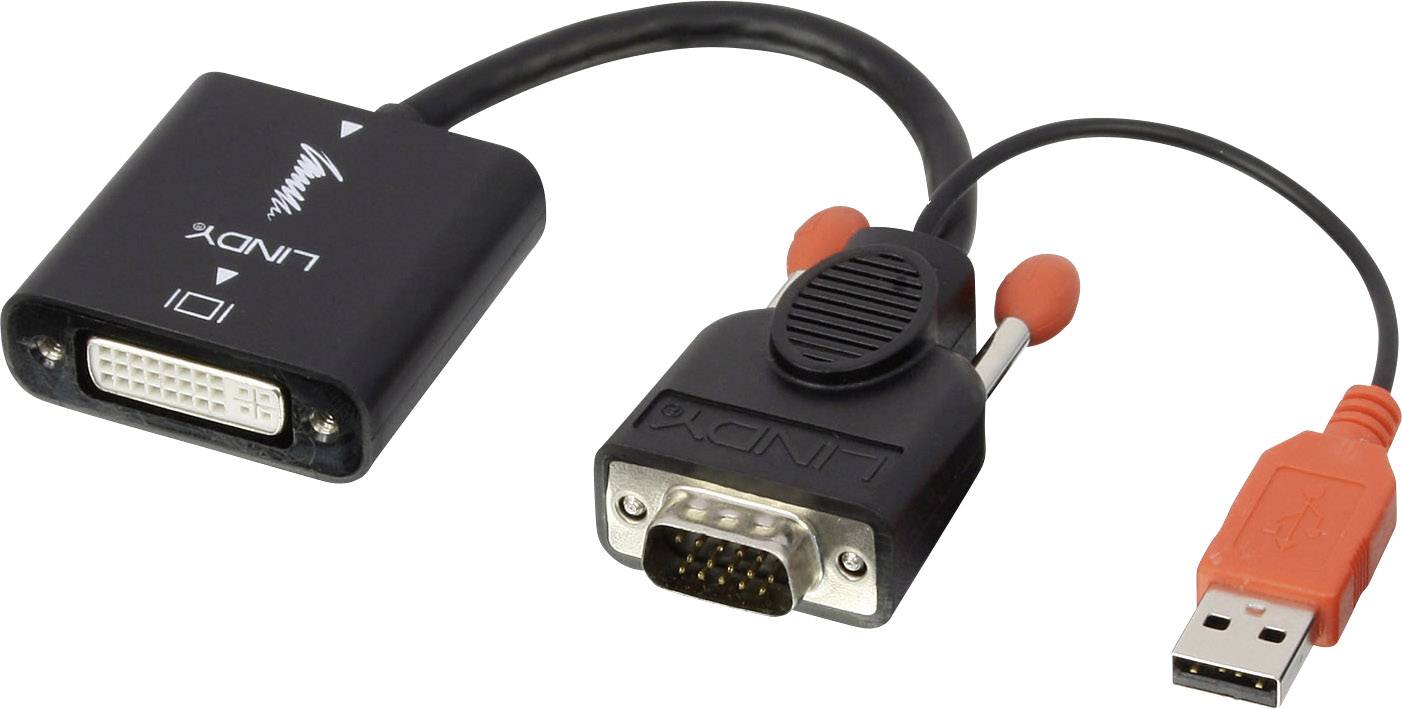 LINDY VGA an DVI-D Konverterkabel  USB powered