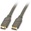 LINDY HDMI Anschlusskabel HDMI-Mini-C Stecker, HDMI-Mini-C Stecker 2.00 m Schwarz 41042 HDMI-Kabel