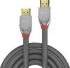 LINDY HDMI Anschlusskabel HDMI-A Stecker, HDMI-A Stecker 7.50 m Grau 37875 4K UHD HDMI-Kabel