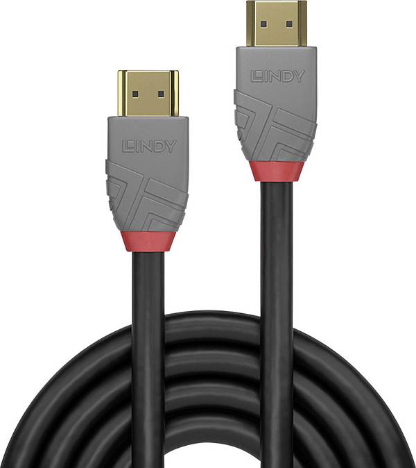 LINDY HDMI Anschlusskabel HDMI-A Stecker, HDMI-A Stecker 3.00 m Schwarz 36964 4K UHD HDMI-Kabel