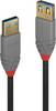 LINDY USB-Kabel USB 3.2 Gen1 USB-A Stecker, USB-A Buchse 1.00 m Schwarz vergoldete Steckkontakte 36761