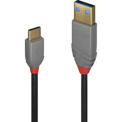 Prepojovací kábel LINDY LINDY 3m USB 2.0 A/C Kabel Anthra 36888, 3.00 m, čierna