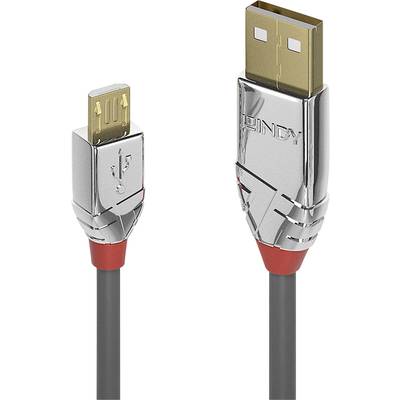 LINDY USB-Kabel USB 2.0 USB-A Stecker, USB-Micro-B Stecker 50.00 cm Grau  36650