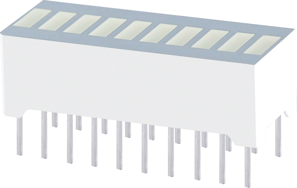 Kingbright DC-10EWA LED-Bargraph 10fach Rot (L x B x H) 25.4 x 10.16 x ...