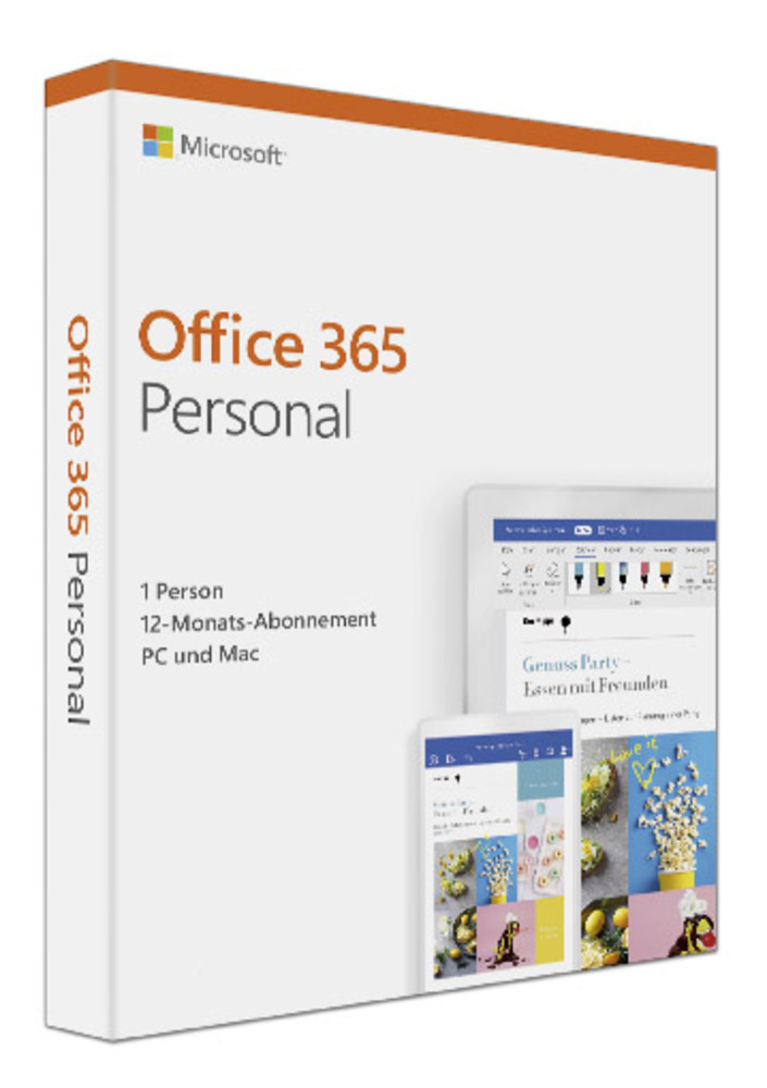 Microsoft Office 365 Personal Vollversion, 1 Lizenz Windows, Mac ...
