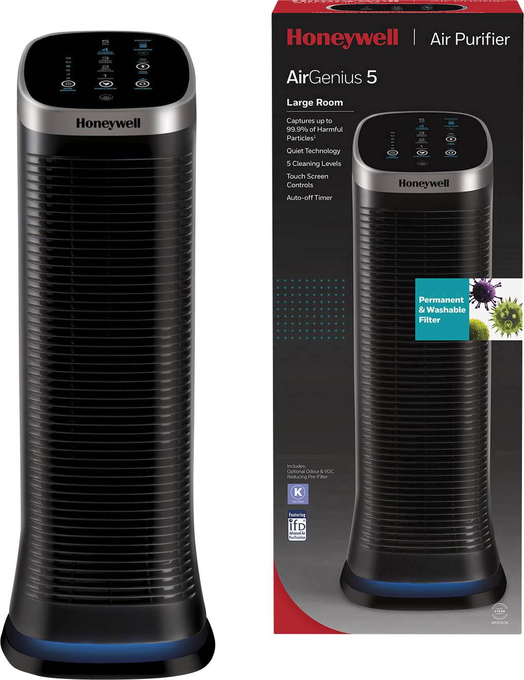 Honeywell Aidc Airgenius 5 Luftreiniger Schwarz Kaufen