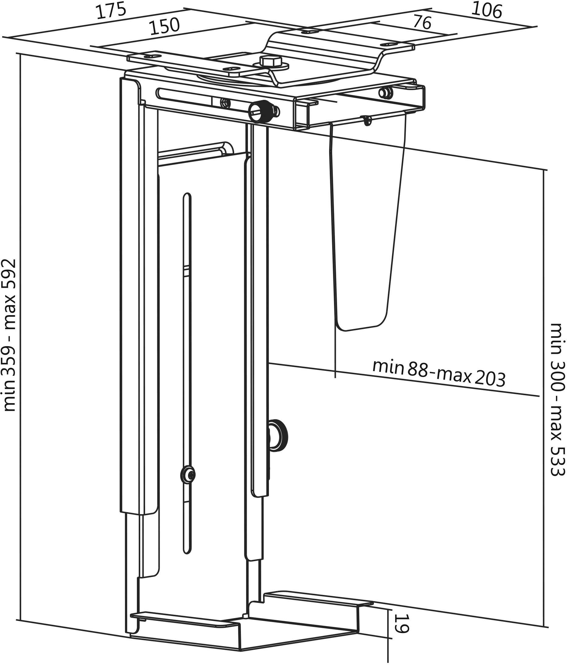 LogiLink - System-Montageklammer - unter Tisch-2
