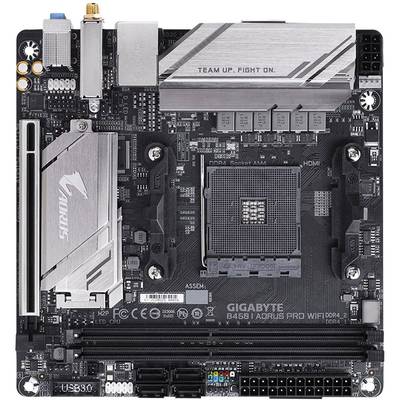 Gigabyte B450 I AORUS PRO WIFI Mainboard Mainboard Sockel (PC) AMD AM4 Formfaktor (Details) Mini-ITX Mainboard-Chipsatz 
