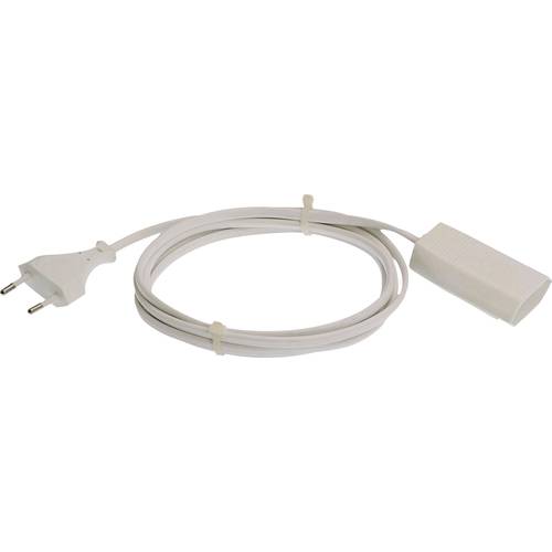 AS Schwabe 50131 Strom Verlängerungskabel Weiß 3.00 m H03VVH2-F 2X 0,75 mm²