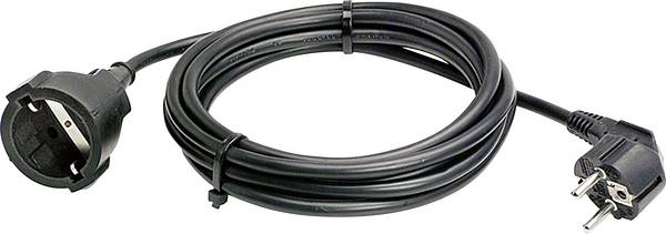 AS Schwabe 50512 Strom Verlängerungskabel   Schwarz 5.00 m H05VV-F 3G 1,5 mm²