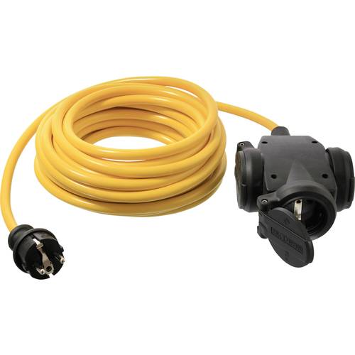 AS Schwabe 61455 Strom Verlängerungskabel 16 A Gelb 5.00 m AT-N07V3V3-F 3G 1,5 mm²