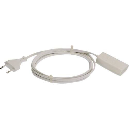 AS Schwabe 50151 Strom Verlängerungskabel 2.5 A Weiß 5.00 m H03VVH2-F 2X 0,75 mm²