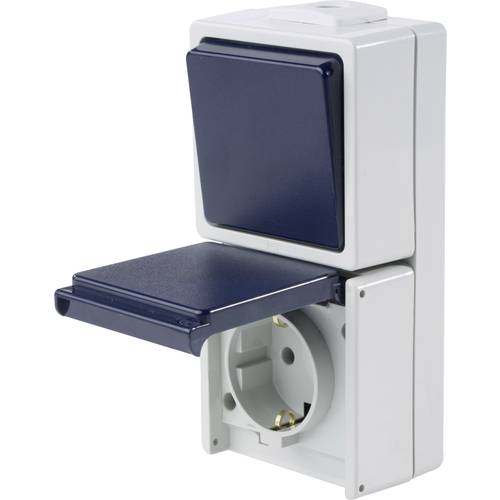 AS Schwabe 62455 Aufputz-Schalter IP54 Grau