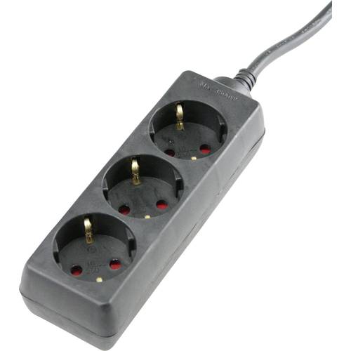 AS Schwabe 11332 Steckdosenleiste Schwarz Schutzkontakt 1 St.